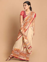 CRIMSON WHISPER (HANDLOOM 100% PURE COTTON SAREE)