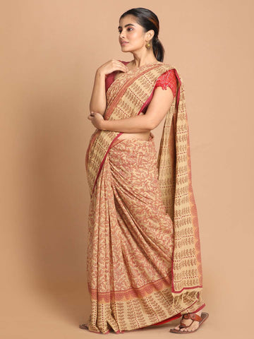 MAROON HARMONY (HANDLOOM 100% PURE COTTON SAREE)