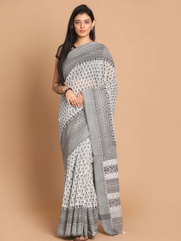 EBON CHARM (CHANDERI COTTON BLEND SAREE)