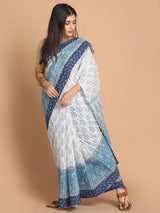 CELESTIAL BLUE (GADWAL COTTON BLEND SAREE)