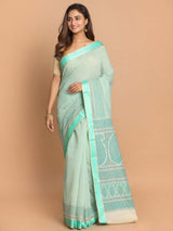 FRESHBLOOM MINT (GADWAL COTTON BLEND SAREE)