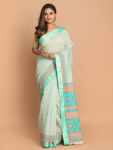 FROSTY FERN (GADWAL COTTON BLEND SAREE)