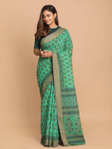 EMERALD BREEZE (GADWAL COTTON BLEND SAREE)