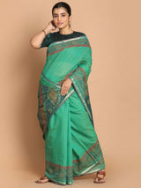 VERDANT ELEGANCE (GADWAL COTTON BLEND SAREE)