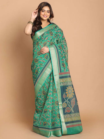 EMERALD DREAM (GADWAL COTTON BLEND SAREE)