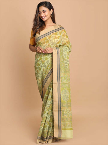 EMERALD BLOOM BAHARARA (GADWAL COTTON BLEND SAREE)