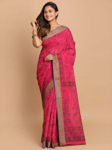 MAGENTA MELODY (GADWAL COTTON BLEND SAREE)