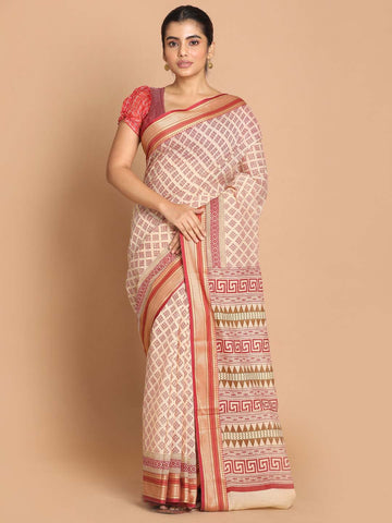 MAROON ELEGANCE (GADWAL COTTON BLEND SAREE)