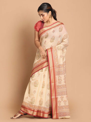 CRIMSON REVERIE (GADWAL COTTON BLEND SAREE)