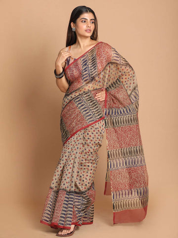 MAROON MYSTIQUE (NET COTTON BLEND SAREE)
