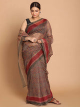 OLIVE ESSENCE (NET COTTON BLEND SAREE)