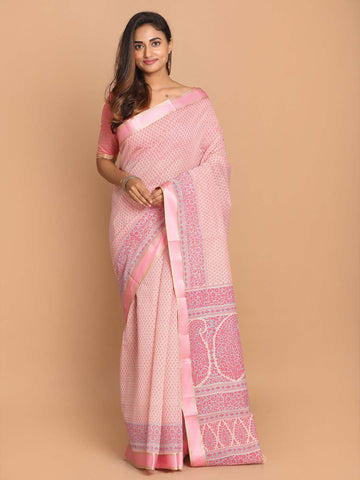 PINK PETAL POP (GADWAL COTTON BLEND SAREE)