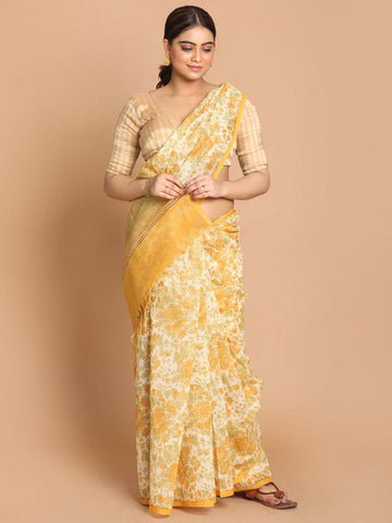 SUNLIT HARMONY (NET COTTON BLEND SAREE)