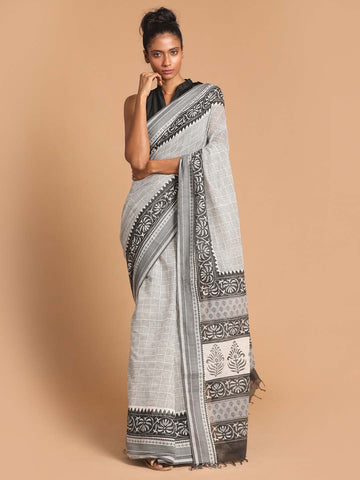 MIDNIGHT CHARM (HANDLOOM 100% PURE COTTON SAREE)
