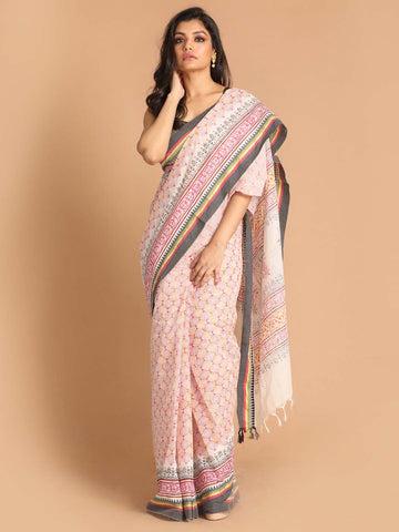 LAVENDER TWILIGHT (HANDLOOM 100% PURE COTTON SAREE)