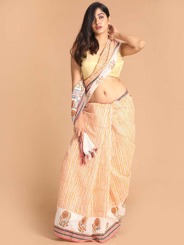 EMBER GLOW (HANDLOOM 100% PURE COTTON SAREE)