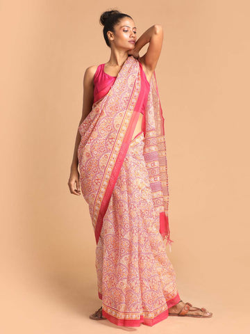 MAROON MAJESTY (NET COTTON BLEND SAREE)