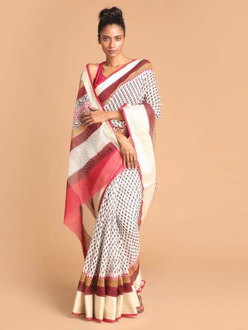 MAROON GRACE (GADWAL COTTON BLEND SAREE)
