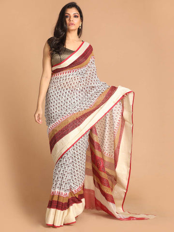 MAROON REVERIE (GADWAL COTTON BLEND SAREE)
