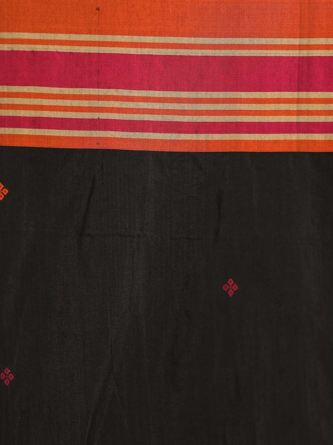 Indethnic Black Pure Cotton Ethnic Motifs Design Jamdani - Saree Detail View