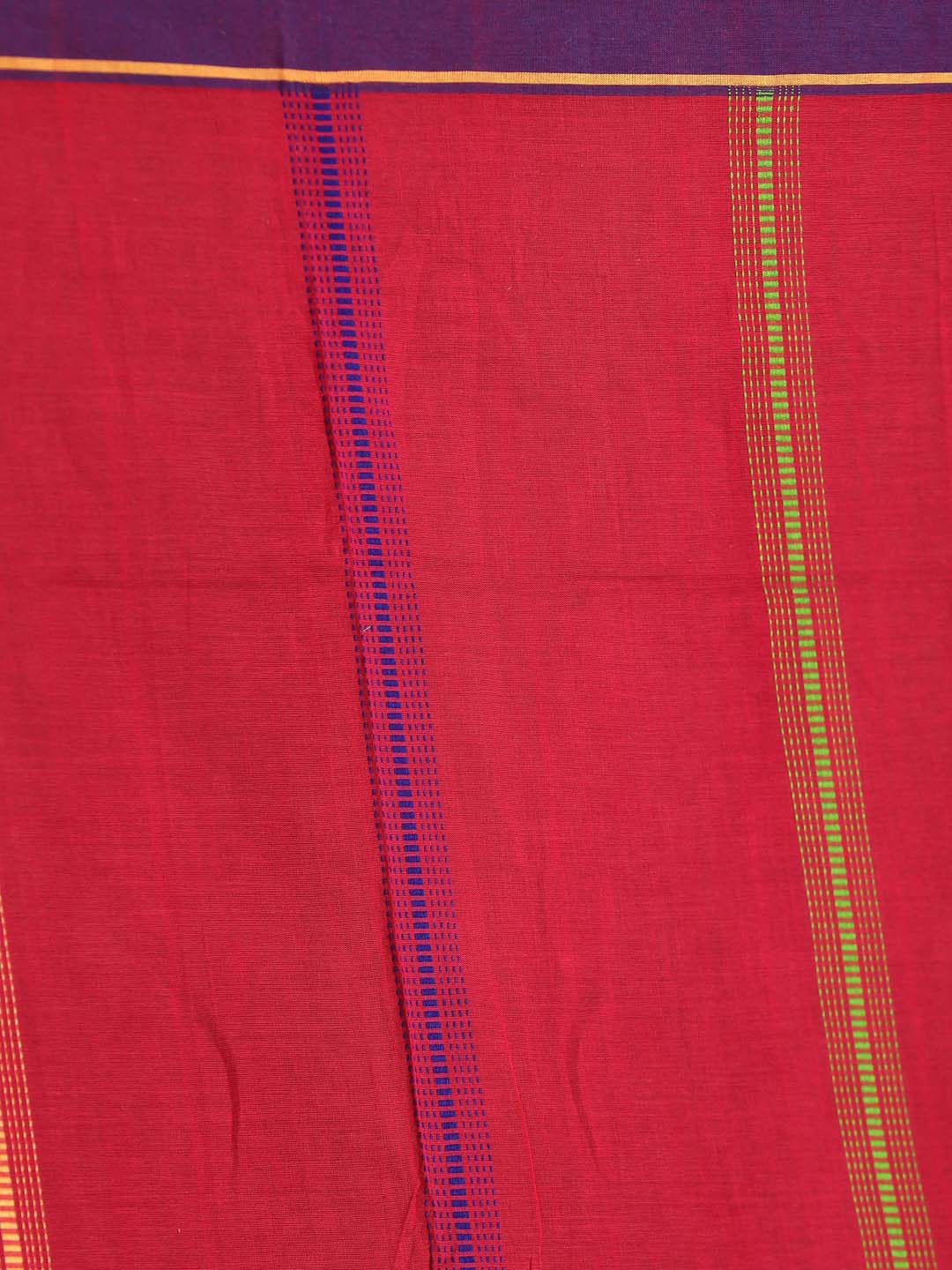 Indethnic Red Pure Cotton Ethnic Motifs Design Jamdani - Saree Detail View