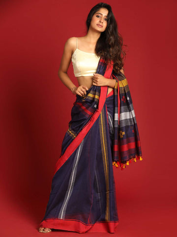 INDIGO HERITAGE (HANDLOOM 100% PURE COTTON SAREE)