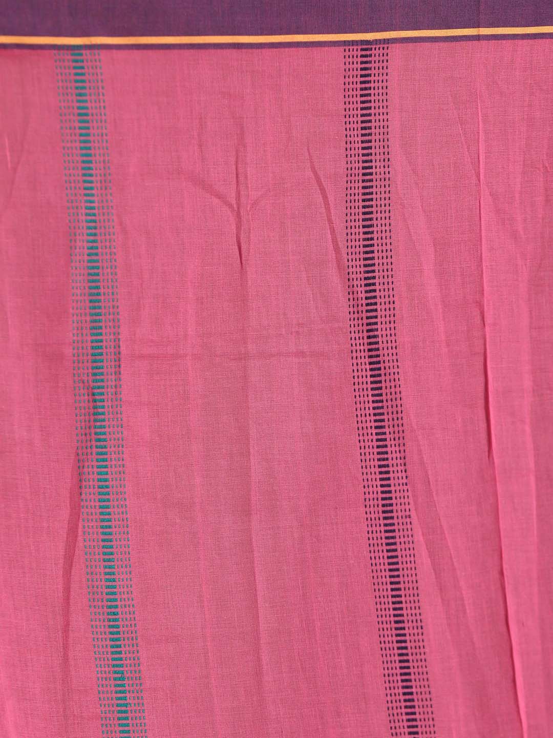 Indethnic Pink Pure Cotton Ethnic Motifs Design Jamdani - Saree Detail View