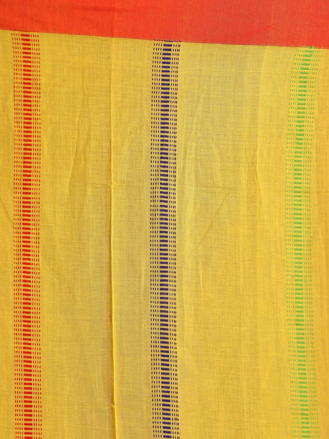 Indethnic Yellow Pure Cotton Ethnic Motifs Design Jamdani - Saree Detail View