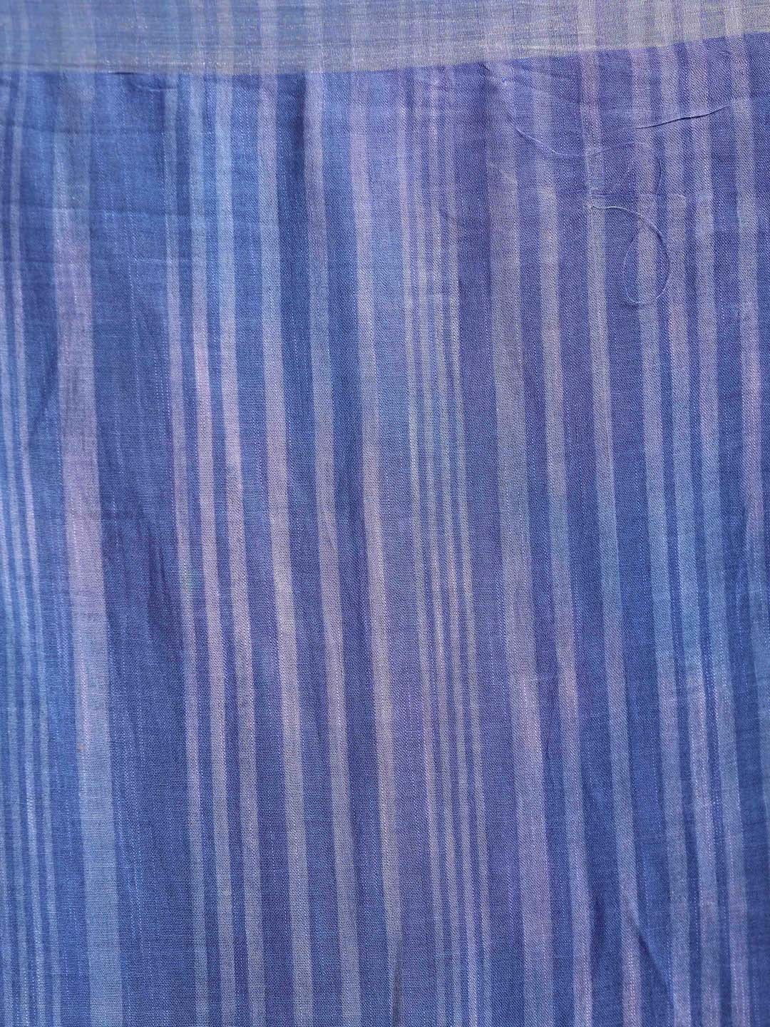 Indethnic Blue Liva Printed Saree - Saree Detail View