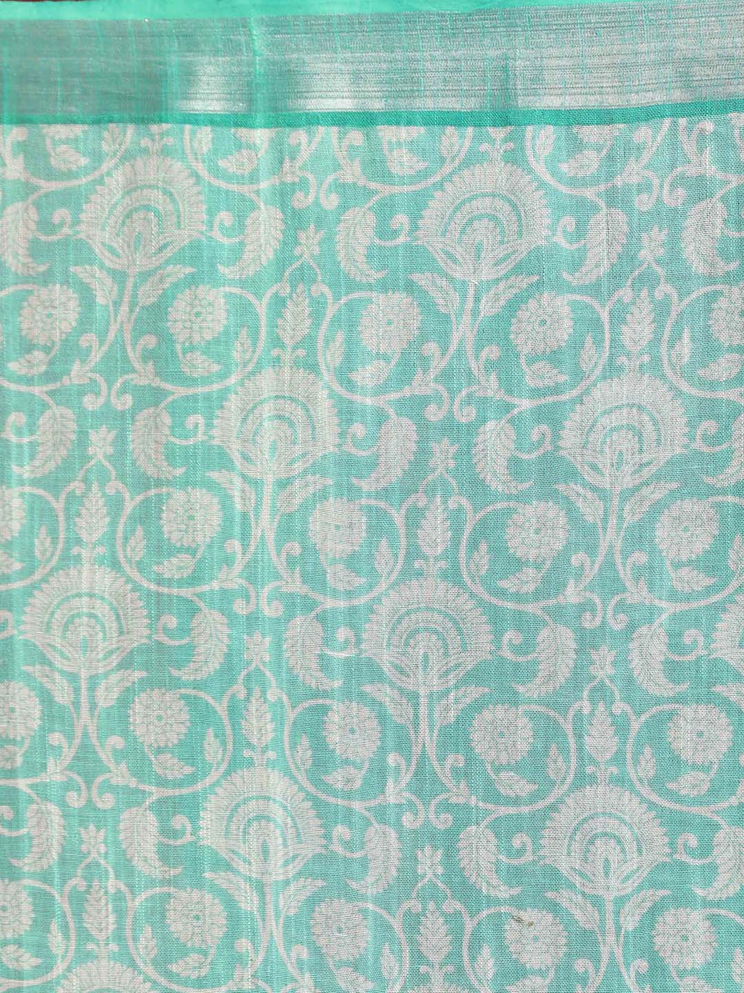 Indethnic Green Liva Printed Saree - Saree Detail View