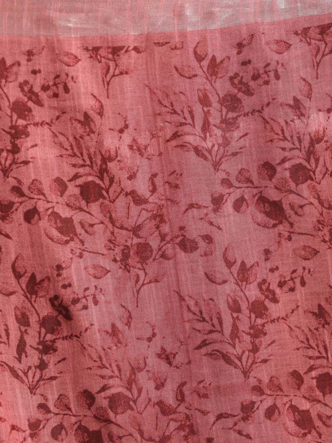 Indethnic Grey Liva Printed Saree - Saree Detail View