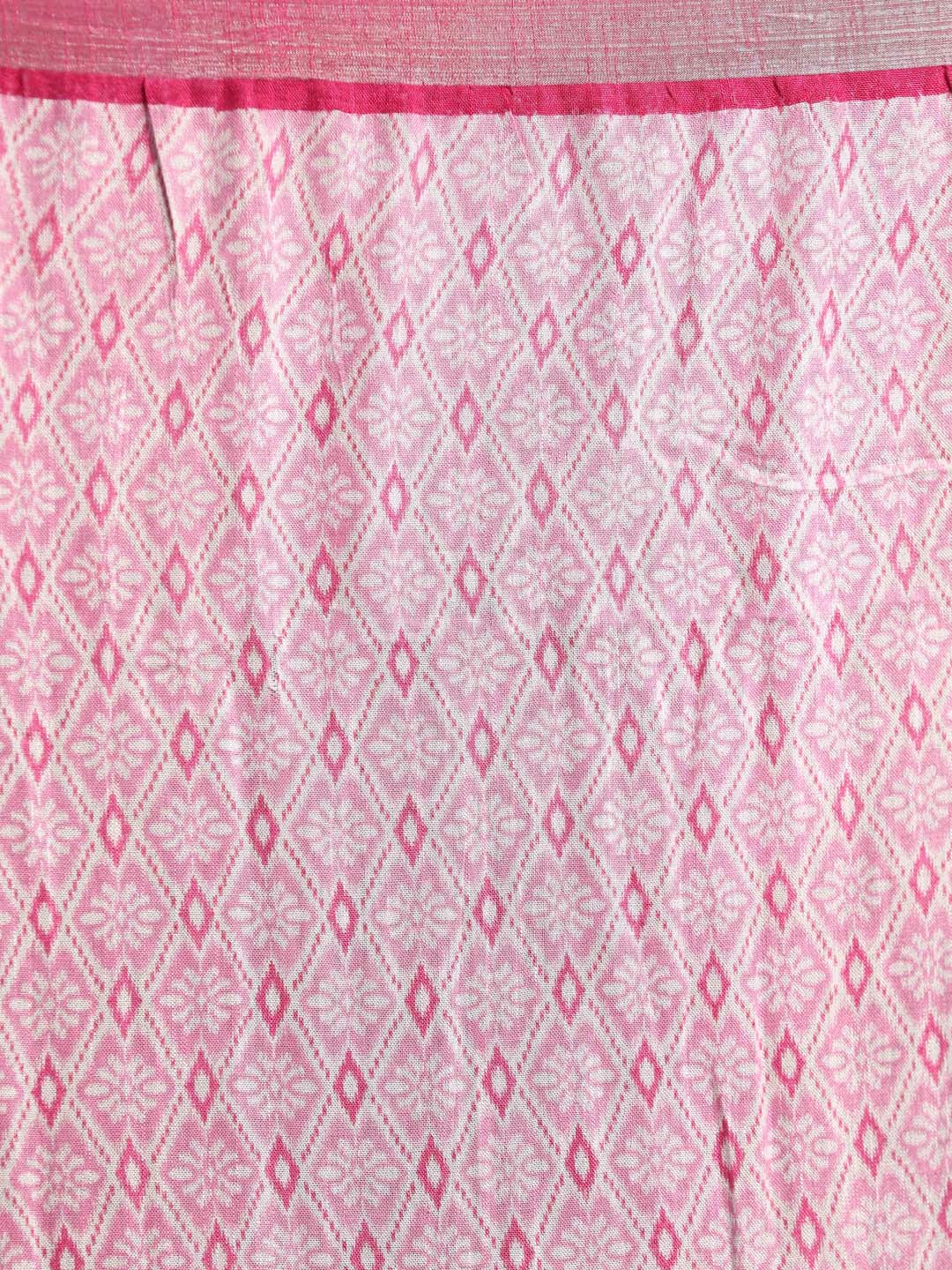 Indethnic Pink Liva Printed Saree - Saree Detail View