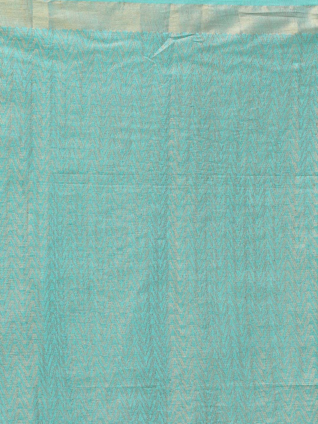 Indethnic Blue Liva Woven Design Saree - Saree Detail View