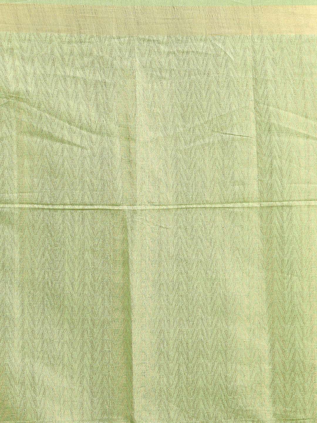 Indethnic Green Liva Woven Design Saree - Saree Detail View