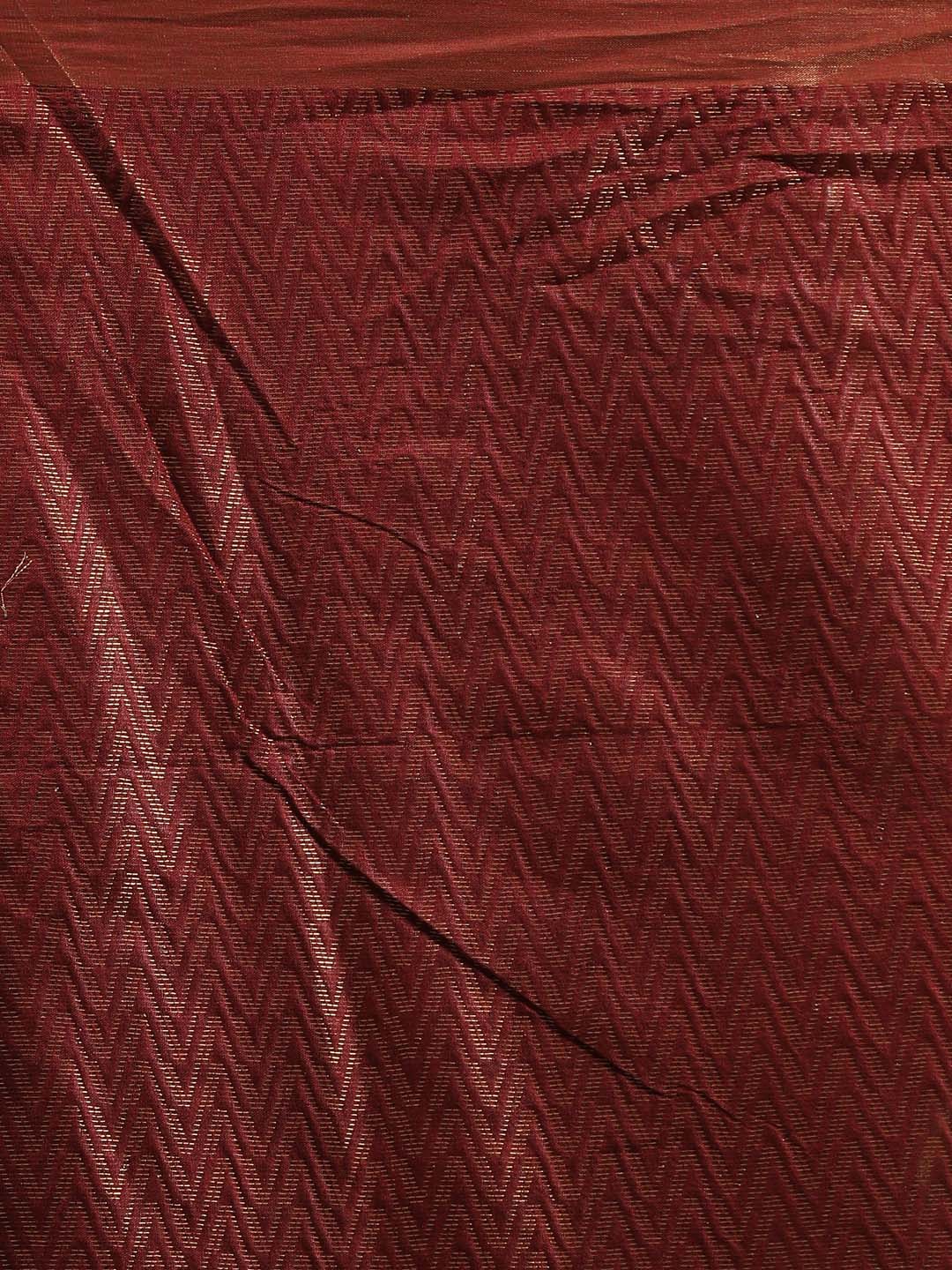 Indethnic Maroon Liva Woven Design Saree - Saree Detail View