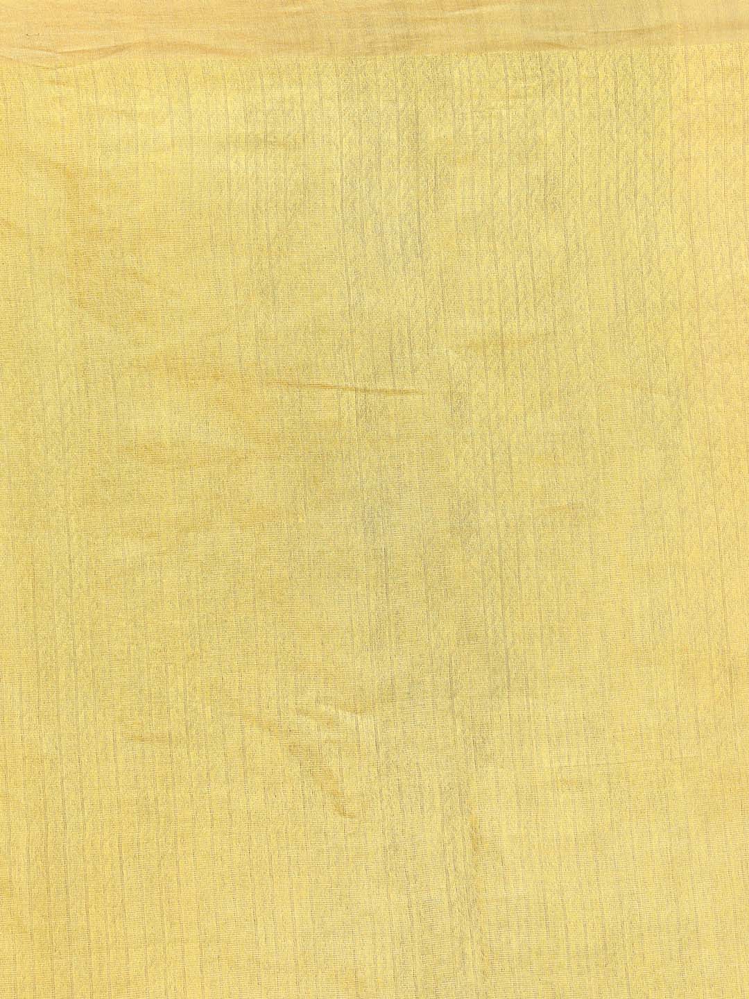 Indethnic Yellow Liva Woven Design Saree - Saree Detail View