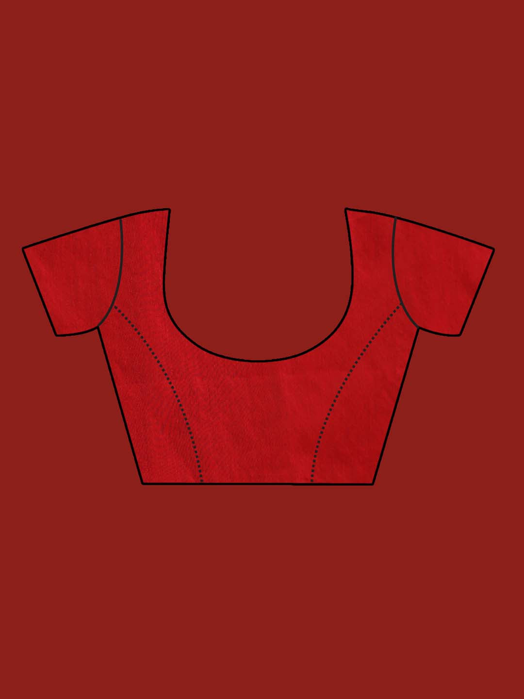 Indethnic Blue Pochampally Kora Silk by Cotton Saree - Blouse Piece View