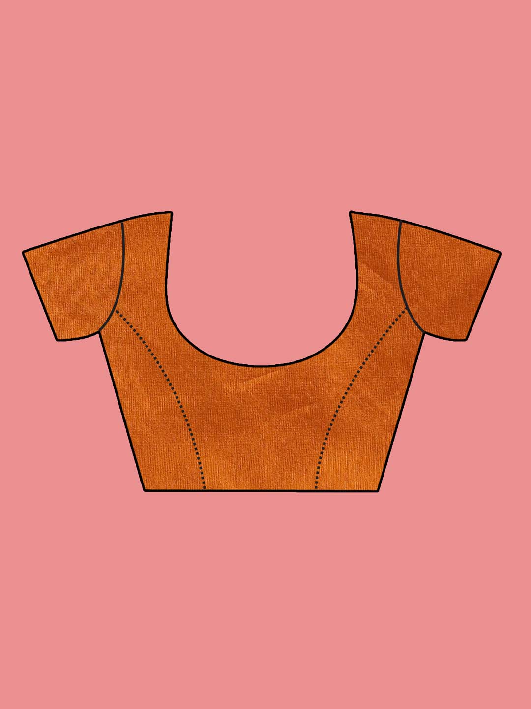 Indethnic Brown Pochampally Kora Silk by Cotton Saree - Blouse Piece View