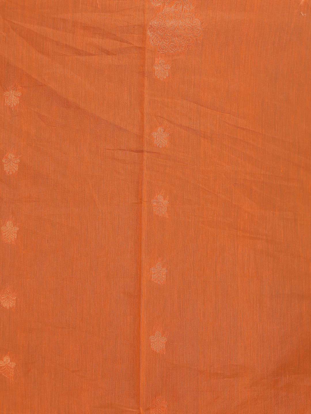 Indethnic Peach Pochampally Kora Silk by Cotton Saree - Saree Detail View