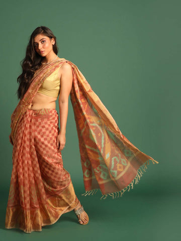 RUST RADIANCE (OTHER COTTON BLEND SAREE)