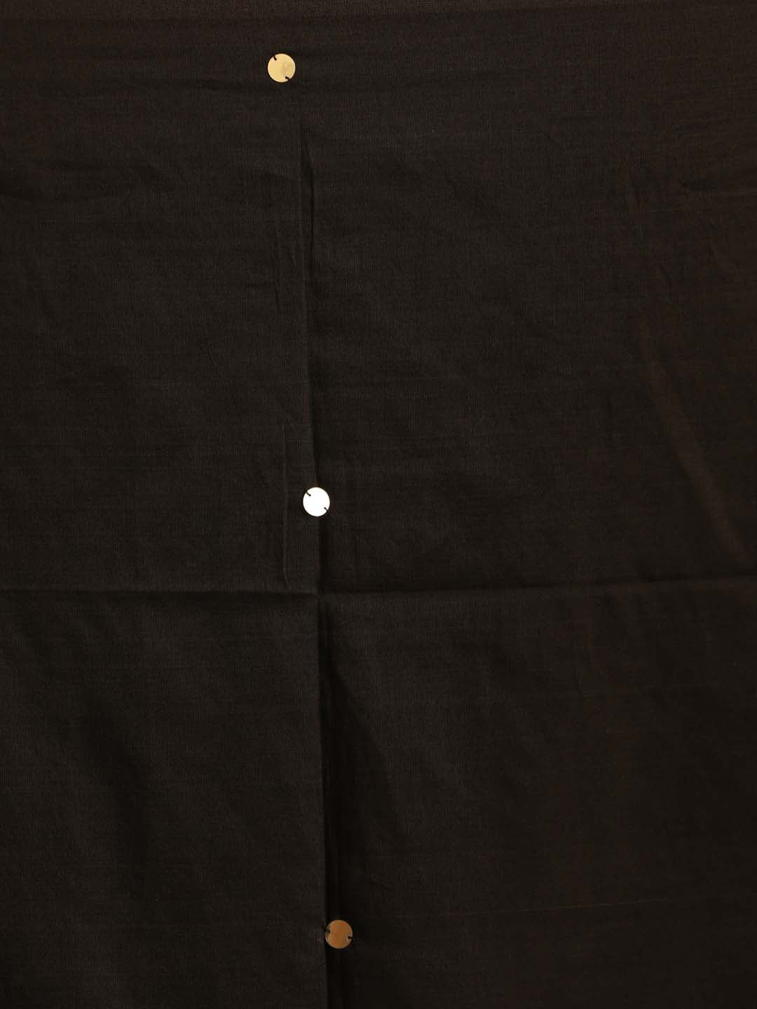 Indethnic Black Solid Daily Wear - Saree Detail View