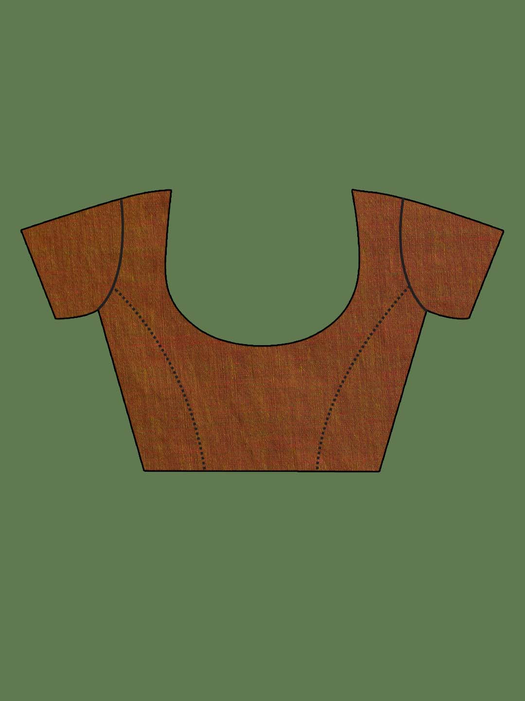 Indethnic Brown Solid Daily Wear - Blouse Piece View