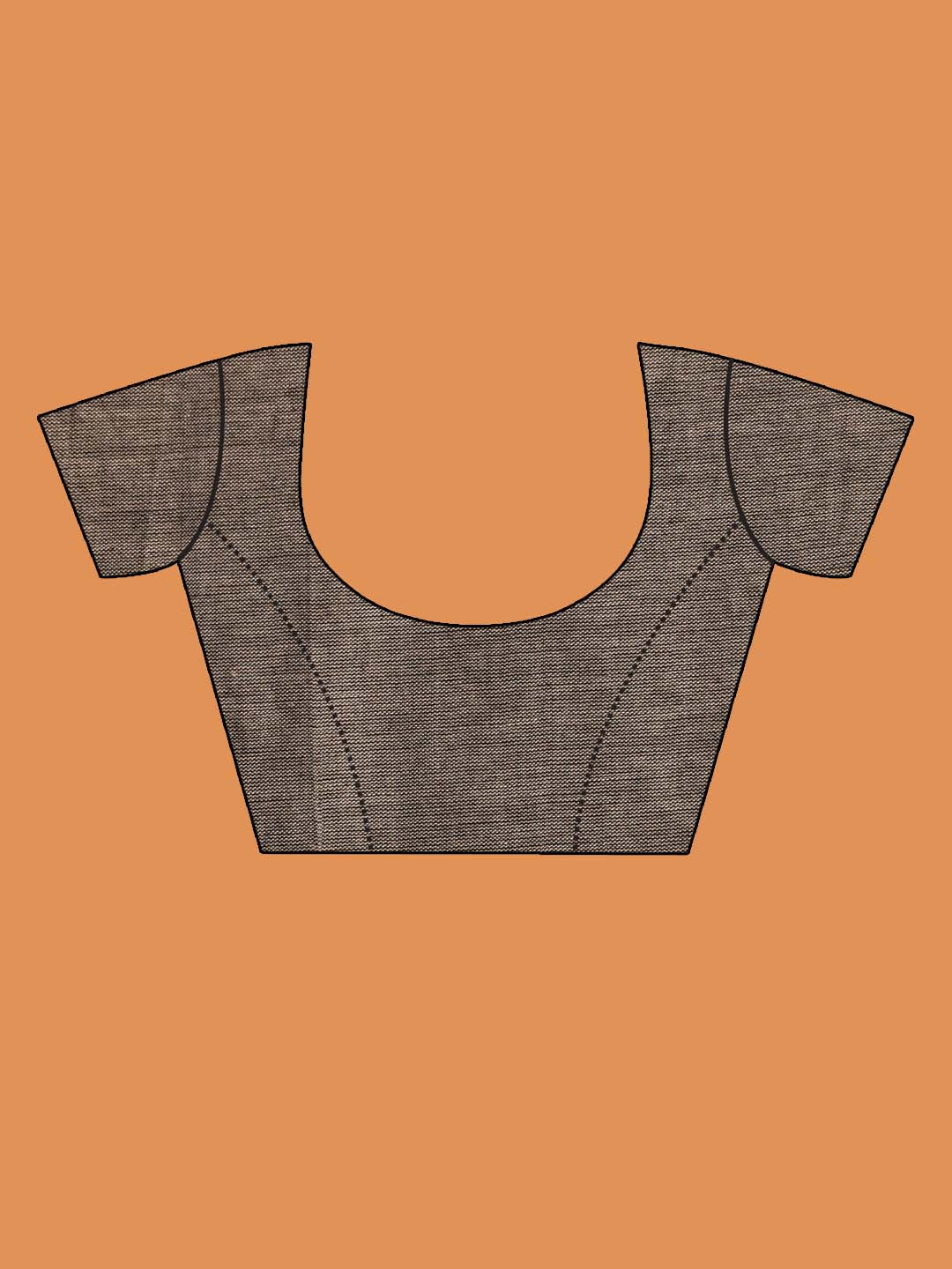 Indethnic Grey Solid Daily Wear - Blouse Piece View
