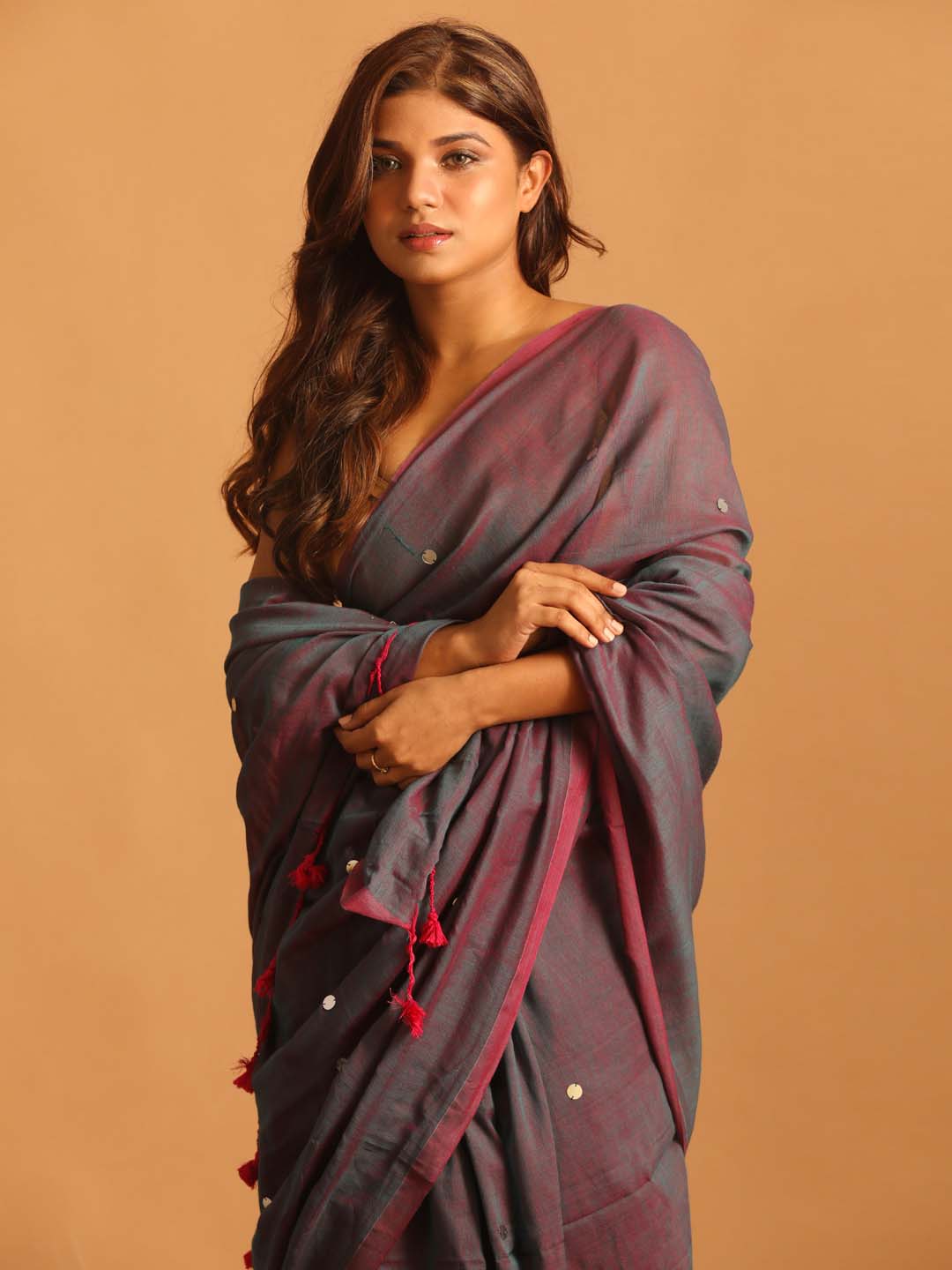 Indethnic Purple Solid Daily Wear - View 3