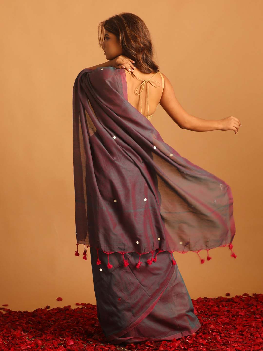 Indethnic Purple Solid Daily Wear - View 3