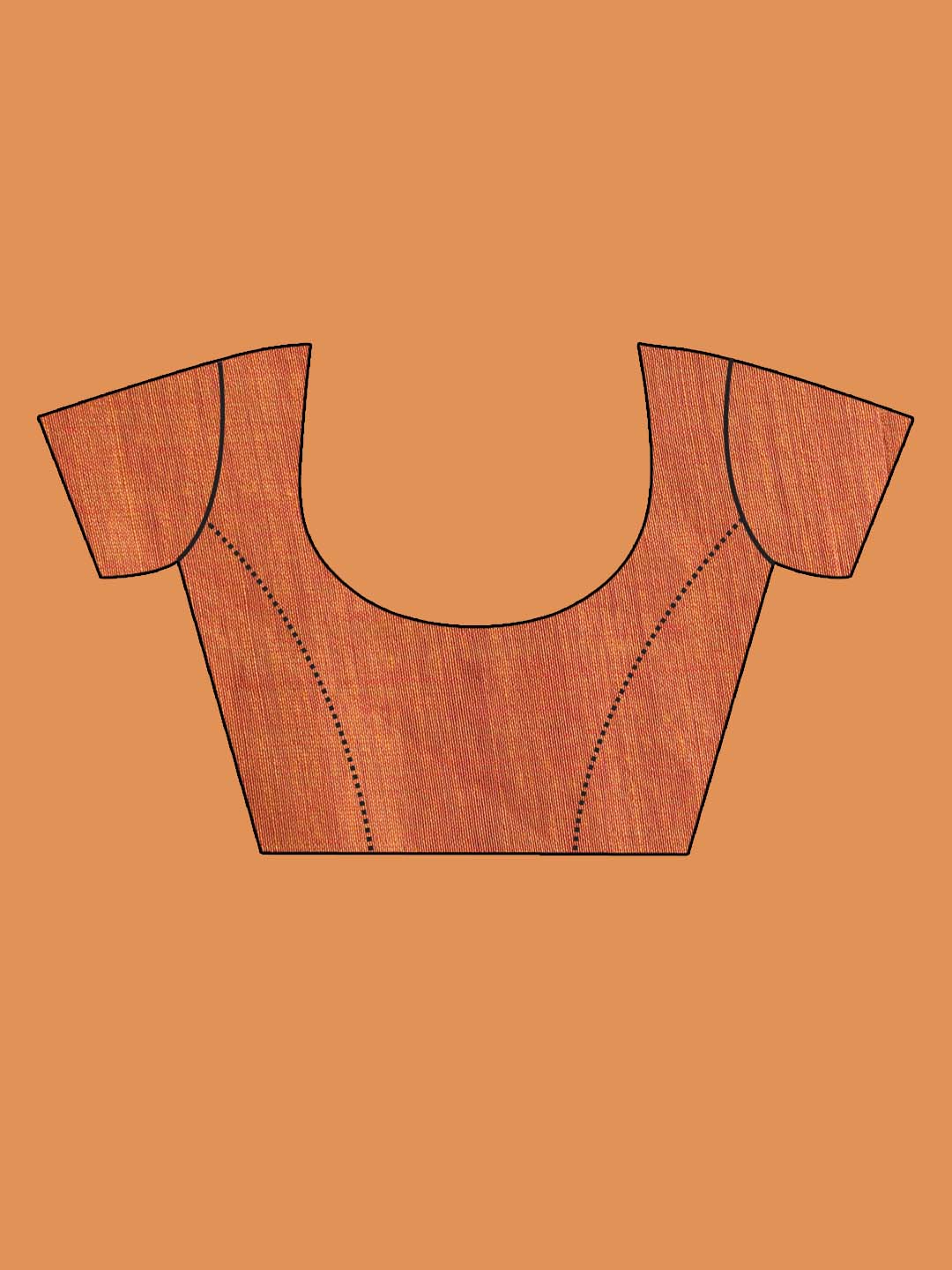 Indethnic Rust Solid Daily Wear - Blouse Piece View