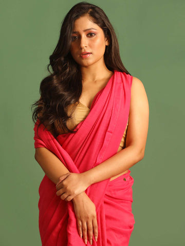 BLUSH SERENITY (BENGAL HANDLOOM 100% PURE COTTON SAREE)