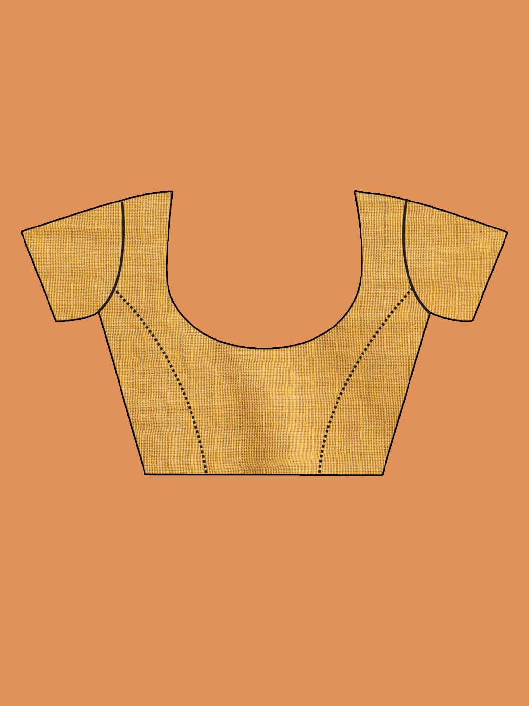 Indethnic Yellow Solid Daily Wear - Blouse Piece View