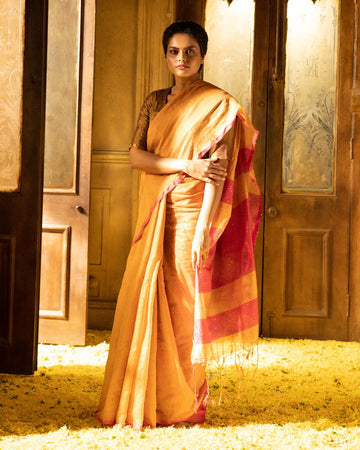 SABLE ELEGANCE (BENGAL HANDLOOM COTTON BLEND SAREE)