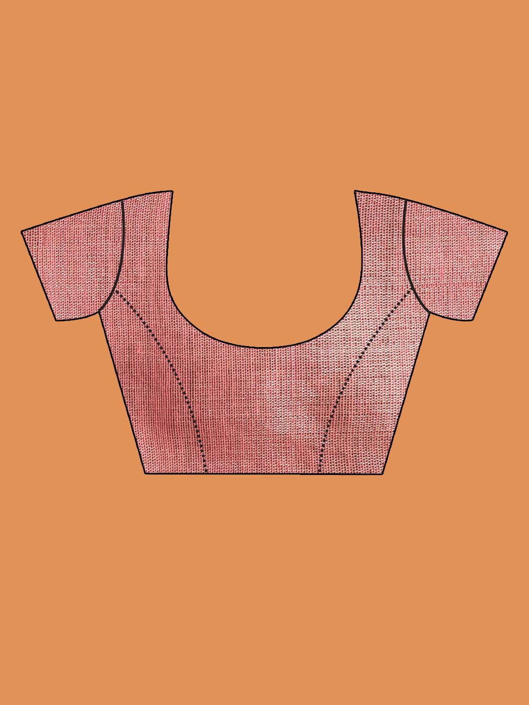 Indethnic Pink Solid Party Wear - Blouse Piece View